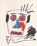 Untitled by Jean-Michel Basquiat, 1982, oil paintstick on paper, sold May 2017
