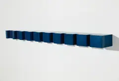 Donald Judd, Untitled, 1967, blue lacquer on galvanized iron