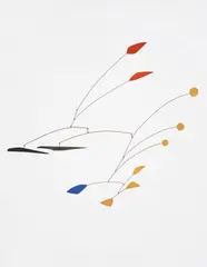 Alexander Calder, Two Red Petals in the Air, 1958, sheet metal, wire, and paint