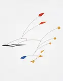 Alexander Calder, Two Red Petals in the Air, 1958, sheet metal, wire, and paint