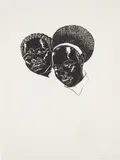 Kerry James Marshall, Drawing (Two Heads) (Study for Vignette)