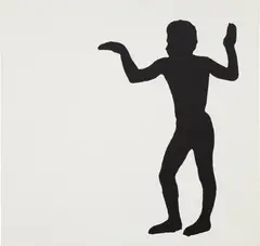 Untitled (Human Form) by Joe Bradley, 2011, silkscreen on canvas, sold May 2017