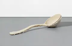 Spoon V by Thomas Houseago, 2010, Tuf-Cal, hemp and iron rebar, sold May 2017