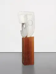 Dumb Head by Thomas Houseago, 2008, Tuf-Cal, hemp, iron, rebar, redwood and graphite, sold May 2017
