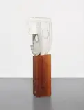 Thomas Houseago, Dumb Head, 2008, Tuf-Cal, hemp, iron, rebar, redwood and graphite