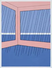 Rain With No Floor by John Wesley, 1980, acrylic on canvas, sold May 2017