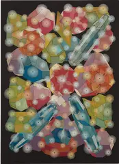 Philip Taaffe, Composition with Gemstones, 2001, mixed media on canvas