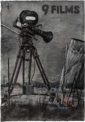 9 Films by William Kentridge, 2004, graphite and colored pencil on paper, sold May 2017