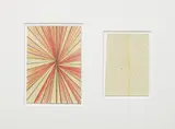 Mark Grotjahn, Untitled (CR.CY and Cream Butterfly Blonde Butterfly Drawing in Two Parts), 2009, colored pencil on paper, in 2 parts