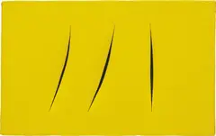Lucio Fontana, Concetto spaziale, Attese, 1962, waterpaint on canvas