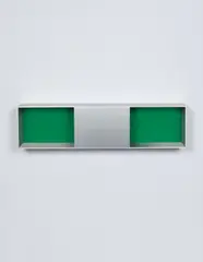 Donald Judd, Untitled, 1991, clear anodized aluminum and green acrylic sheet
