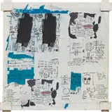 Jean-Michel Basquiat, Untitled, 1983, acrylic and Xerox on canvas mounted on tied wood supports