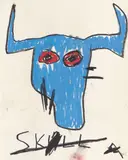 Untitled by Jean-Michel Basquiat, 1982, oil paintstick on paper, sold May 2017
