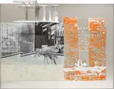 Robert Rauschenberg, Pegasits/ROCI USA (Wax Fire Works), 1990, acrylic, fire wax and chair on stainless steel