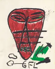 Untitled by Jean-Michel Basquiat, 1982, oil paintstick on paper, sold May 2017