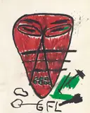 Untitled by Jean-Michel Basquiat, 1982, oil paintstick on paper, sold May 2017