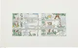 Roy Lichtenstein, Water Lilies Tapestry (Study), 1995, graphite and colored pencil on paper