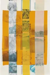 Prime-Run (Slide) by Robert Rauschenberg, 1979, solvent transfer on fabric collage on paper, sold May 2017