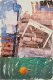 Robert Rauschenberg, Orange Float (Anagram), 1996, vegetable dye transfer on paper