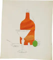 Still Life by Andy Warhol, 1957, ink and watercolor on Strathmore paper, sold May 2017