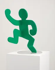 Self Portrait by Keith Haring, 1989, polyurethane enamel on aluminum, sold May 2017