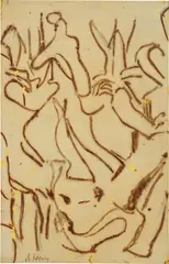 Willem de Kooning, Untitled, 1965, oil on vellum mounted on canvas