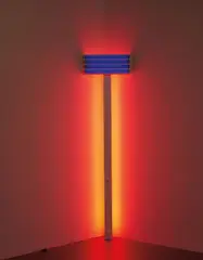 Dan Flavin, untitled (for Prudence and her new baby) a, 1992, ultraviolet and red fluorescent light