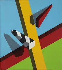 Allan D'Arcangelo, Landscape, 1968, acrylic on canvas