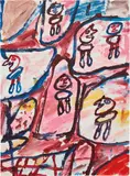 Jean Dubuffet, Site avec 6 personnages (E 163)