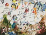 Brad Kahlhamer, U.S.A w/ Trees, 2000, oil on canvas