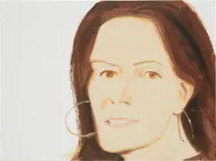 Nessia by Alex Katz, 2013, oil on board, offered May 2017