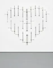 Kendell Geers, Cardiac Arrest VIX, 2013, cast glass police baton, in 26 parts