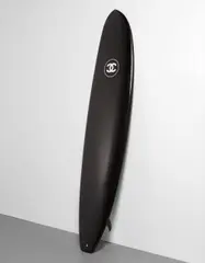 Tom Sachs, Chanel Surfboard No. 1, 1999, polyurethrane foam and fiberglass surfboard with plastic fins