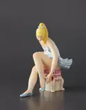 Jeff Koons, Seated Ballerina, 2015, oil on carved wooden sculpture