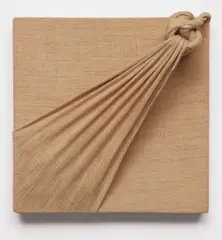 Jorge Eielson, Untitled, 1974, knotted burlap mounted on wood