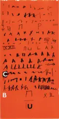 Untitled by Mira Schendel, 1970, oil and Letraset on colored rice paper, offered May 2017