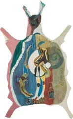 Cabrito by Francisco Toledo, 1965, gouache on goat skin, offered May 2017