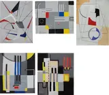 Eduardo Macentyre, Five Works: Untitled, 1956-1957, gouache on paper, in 5 parts