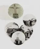 Rosângela Rennó, Fonte dos amores (From the series Poços de Caldas 1960-2015), 2015, glass, plexiglass and 12 prints on paper