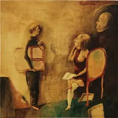 Benjamín Cañas, The Critics, 1977, oil on panel