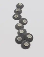 Ernesto Neto, Colonia, 1988, lead spheres in polyamide stockings, in 9 parts