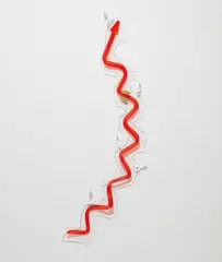 Growth Potential (not yet titled) by Katja Novitskova, 2014, digital print on film, urethane rubber, insects and leaves, sold Sep 2017