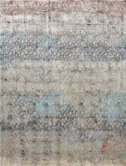 Hugo McCloud, To Be Titled, 2014, aluminum foil, aluminum coating and oil on tar, mounted on wood