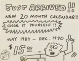 Keith Haring, Pop Shop Signage (Calendar), 1986-1990, marker on paper