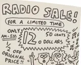 Keith Haring, Pop Shop Signage (Radio Sale), 1986-1990, marker on paper