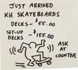 Keith Haring, Pop Shop Signage (Skateboards), 1986-1990, marker on paper