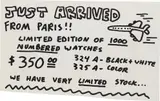 Keith Haring, Pop Shop Signage (Numbered Watches), 1986-1990, marker on paper