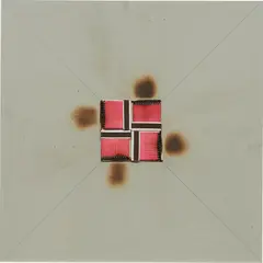 Dessin de Feu by Bernard Aubertin, 1974, burnt matches on cardboard, sold Sep 2017