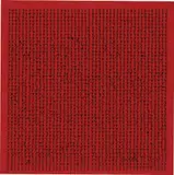 Bernard Aubertin, Tableau Clous, 1969, Nägel auf Holz, rot bemalt