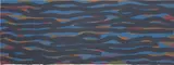 Wavy Brushstrokes (blue, gold, red, green) by Sol LeWitt, 2004, gouache on paper, sold Sep 2017